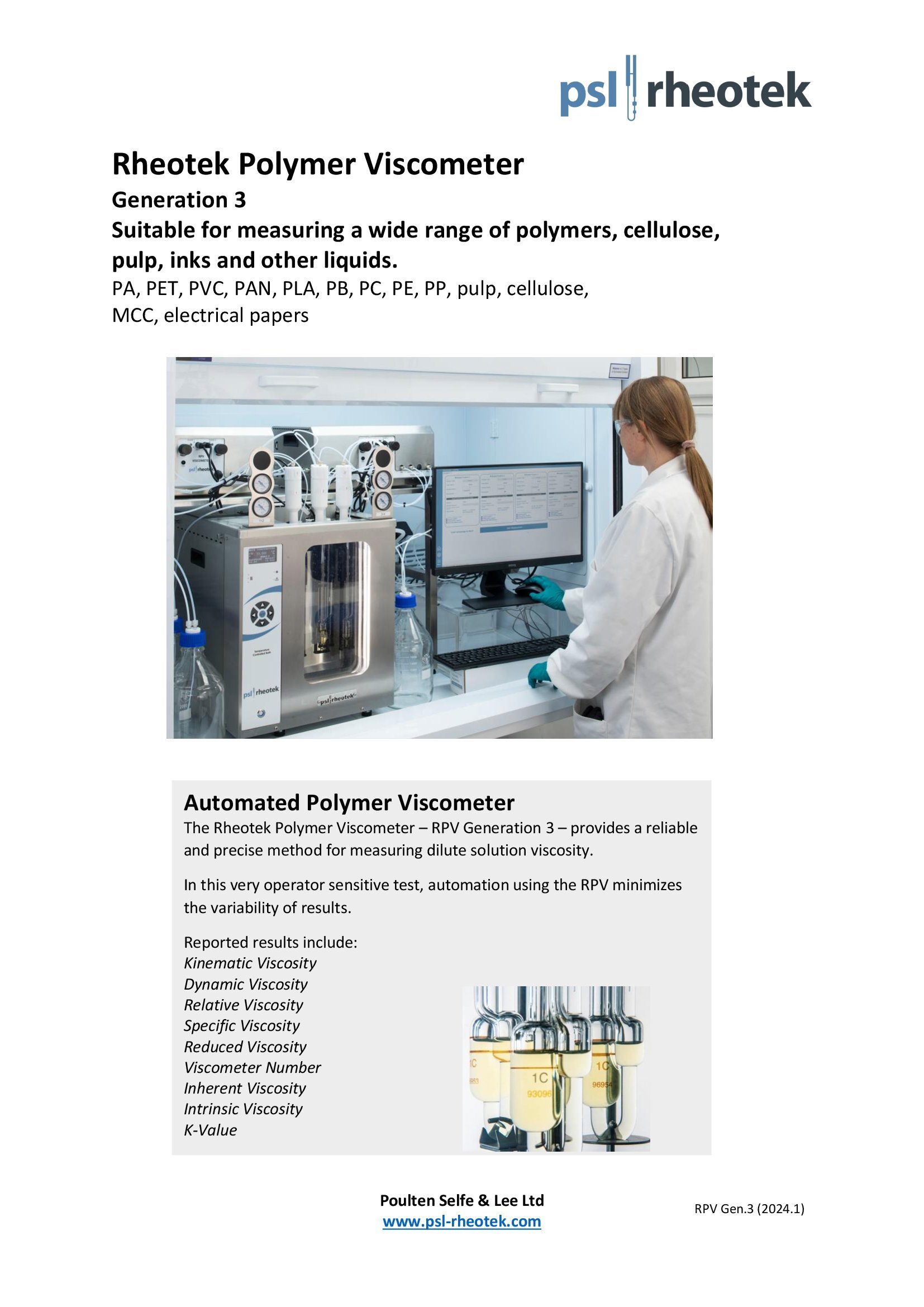 RPV-3 Polymer and Pulp Viscometer 2023.11